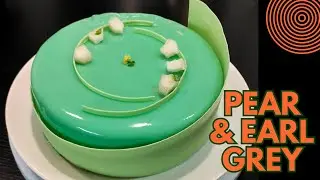 Pear and Earl Grey Mousse Cake | Mirror Glaze Cake