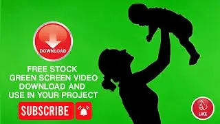 Mother Holding Baby Green Screen Silhouette | Free HD Footage