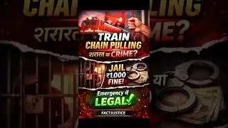 🚆 Train की CHAIN खींचना मज़ाक नहीं! | Railways Act Section 141 | Factjustice