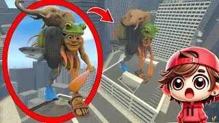 Un DRON capta al FINAL BOSS SHIN TAPES GIANT MEMES en la VIDA REAL en Garry's Mod!