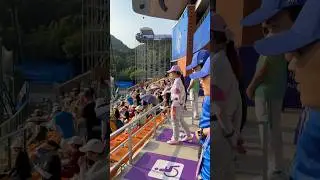 Chinese People enjoying cricket gold medal final at Asian games #indiavssrilanka #goldmedal