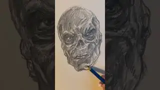 Drawing Red Skull starting from the Skull #art #anatomyart #redskull