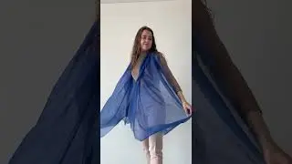 Lightweight Cashmere Scarf in Blue for Womens