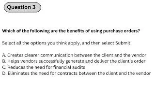 QBO Level 1 - S3 | Q3: Which of the following are the benefits of using purchase orders?