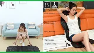 Electric Portable Heating Vibrating Back Massager Chair In Cussion Car Home Office KLASVSA