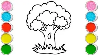 Cute Tree Drawing for Kids | Painting & Coloring for Toddlers | Let&rsquo;s Draw Together