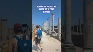 Walk through history! 🏛️ #Perge's ancient ruins are absolutely colossal.  #AncientRome #Turkey