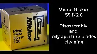 Lens repair :  Oil in aperture blades : Nikon Micro-Nikkor 55mm f/2.8