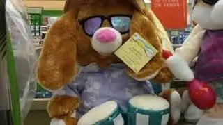 Gemmy Babbling Bobbler Hawaiian Bongo Easter Bunny For 2027 (But With A Different Song)