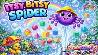 Itsy Bitsy Spider &ndash; Shapes & Bubbles Version 🕷️🫧 | Fun Nursery Rhyme for Kids | Learn Shapes