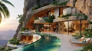 Tour of a Multi Million Dollar Luxury Cliffside Cave Villa | Ultimate Dream Home with Unique Designs