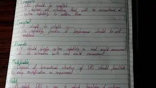 Characteristics of a good srs document