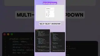 Creating a Multiselect Dropdown with HTML, CSS & JavaScript #dropdown #html #css #shorts