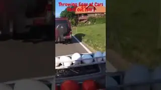 Throwing Eggs at Cars that cut him! | Dashcam #shorts