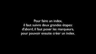 Cr&eacute;er un index avec le logiciel Adobe Framemaker.