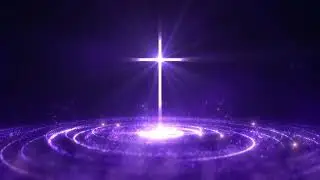 Radiant Cross in Glowing Galaxy || Easter Worship Background Loop || 1 Hour 4K No Sound