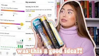 i tried to read 100 pages a day for a week (words of radiance, shadow of the wind, etc)...