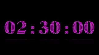 2 Hour and 30 Minute Countdown Timer with Alarm & Chapters - Neon - Pink