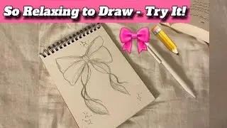 Draw This Cute Bow With Me 🎀 | So Relaxing and Easy ✍️🧘&zwj;♀️