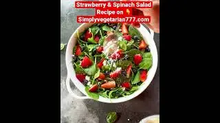 This Strawberry & Spinach Salad is super easy & yummy drenched in home made balsamic vinaigrette.