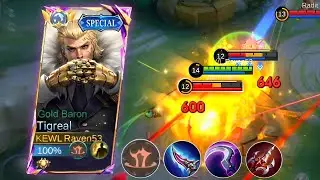 TIGREAL EMBLEM TANK BUILD DAMAGE 2024 | BUILD TOP 1 GLOBAL TIGREAL | MOBILE LEGENDS
