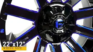 FUEL CONTRA: GLOSS BLACK BLUE, 22x12