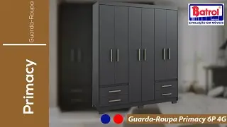 02.1197 Guarda-Roupa Primacy 6 Portas 4 Gavetas