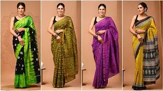 Premium Quality Chanderi Silk Sarees #silksaree #designersarees #diwalispecial #shopping #fashion 