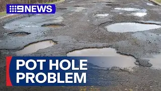 Fresh potholes damage thousands of cars as rain pummels Sydney roads | 9 News Australia