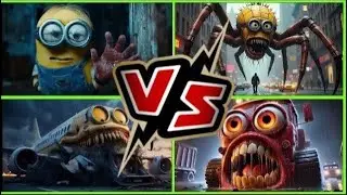 VS Battle 🆚 ⚔️ Tiles hop McQueen tank and minion zombie and infected sky and minion spider 🕷️ exe