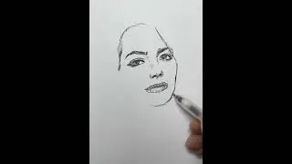 Drawing Emma Stone with a Muji pen