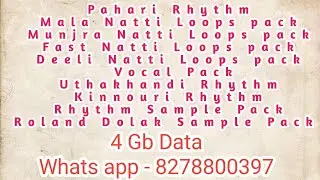 New Pahari Studio Pack | 4gb Data + vocal Pack | Mala, munjra,fast,deeli Natti Loops pack