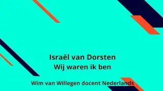 Isra&euml;l  van Dorsten - Wij waren ik ben