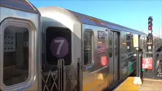 IRT Flushing Line: Manhattan-bound R62A 7 Train@Mets-Willets Point