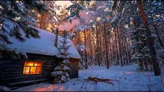 A Snow-Covered House Where Life Has Returned