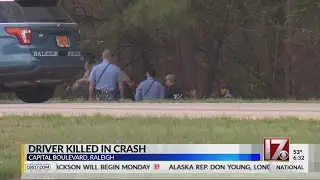 Driver killed after striking woodline on Capital Blvd in Raleigh