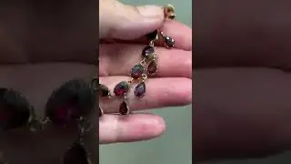 Georgian Revival flat cut garnet drop necklace, circ 1900 &ndash; sold by karendeakinantiques.com