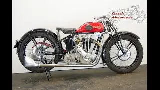 Monet Goyon Model G 1929 350cc 1 cyl ohv MAG - starting up