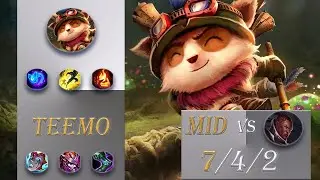 Teemo Vs Lucian Mid. Burn Teemo Melts Health Bars. League Of Legends