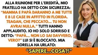 Mio Fratello Ha preteso l’intera eredità  Io ho detto solo  “Papà… non lo sai, vero ”