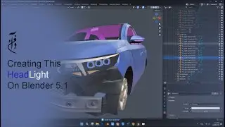 Creating Car Custom Front Light Using Blender 5!