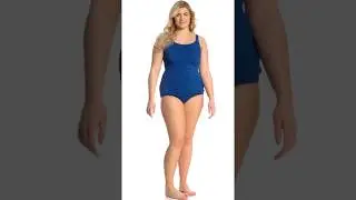 Penbrooke Krinkle Mastectomy Plus Size Chlorine Resistant Scoop Neck Sheath One... | SwimOutlet.com