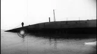 Route taken by  United States submarine Nautilus during an expedition in the  Arc...HD Stock Footage