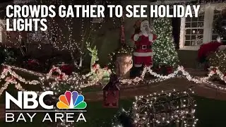 Bay Area crowds gather to see holiday lights, 49ers