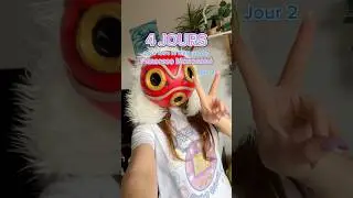 4 JOURS pour faire le masque de Mononok&eacute; 😤 Jour 2 on sculpte | tuto studio ghibli 🌱 #shortswithzita