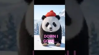 Mr. Brainyy Panda trying his hands on skiing 🐼😀 #humour #fun  #shorts #trendingshorts