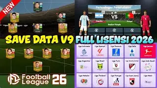 RILIS!! SAVE DATA V9 Lisensi Piala Dunia - Football League 2026