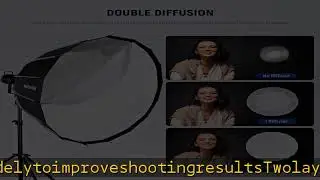 NEEWER 47.2inch/120cm Parabolic Softbox Quick Set up Quick Folding, with Diffusers/Honeycomb Grid/B