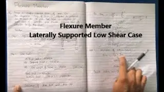 Design of Flexure Member |  Laterally Supported Member | Low Shear | IOE | TU