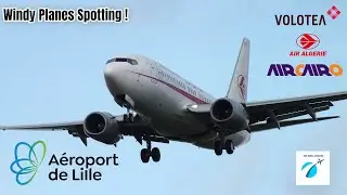 Windy Planes Spotting at Lille-Lesquin Airport !